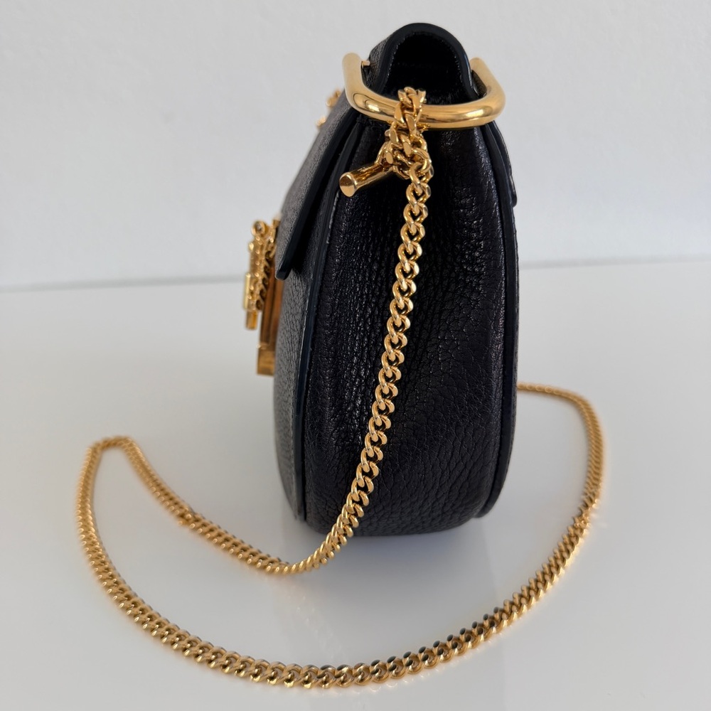 CHLOÉ DREW SHOULDER BAG IN SMALL GRAIN LAMBSKIN BLACK - Picture 7 of 16